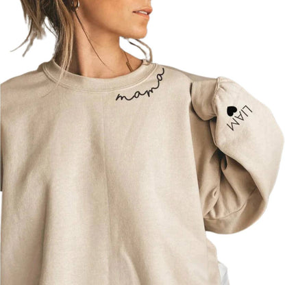 Customizable Sweatshirt with Name on Sleeve