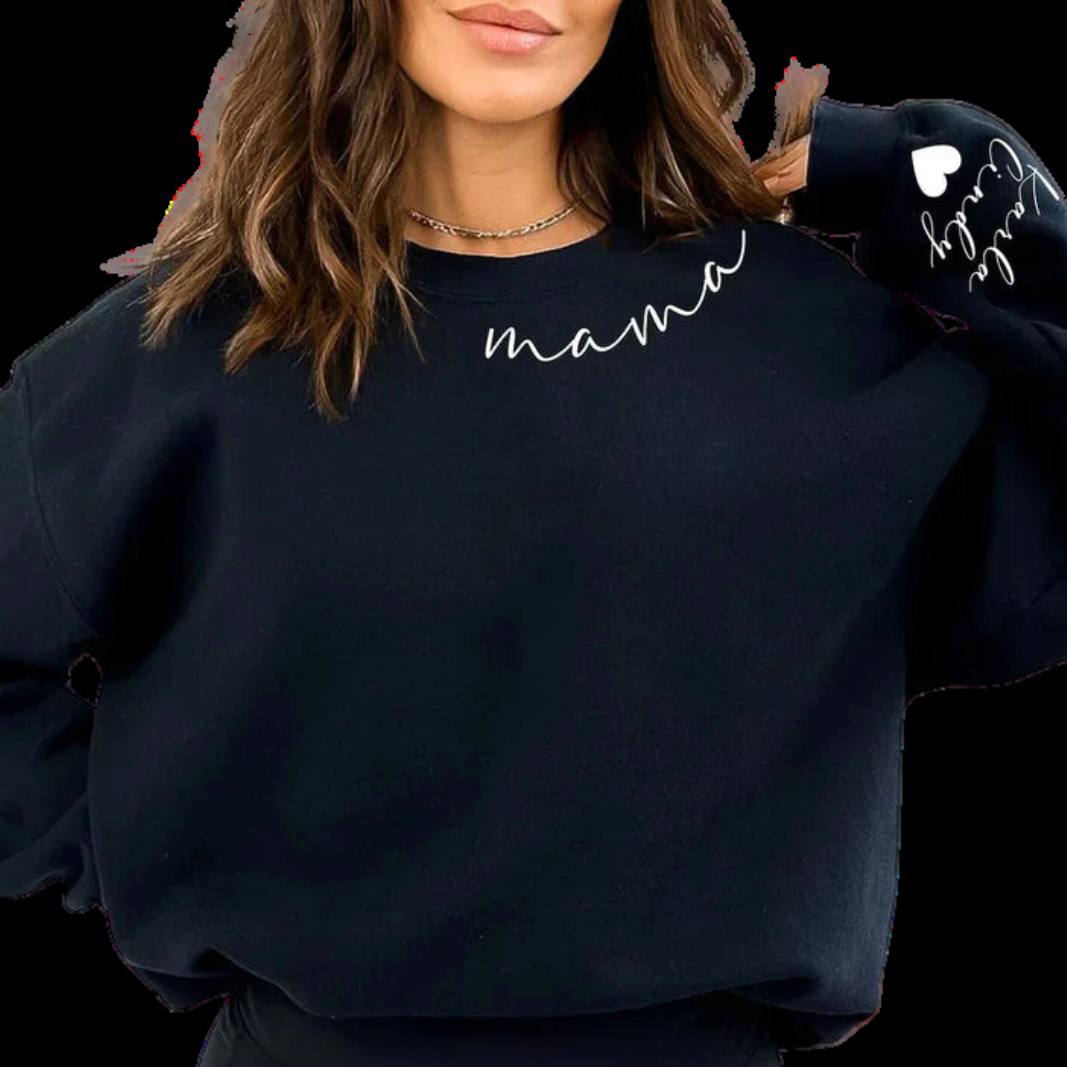 Customizable Sweatshirt with Name on Sleeve