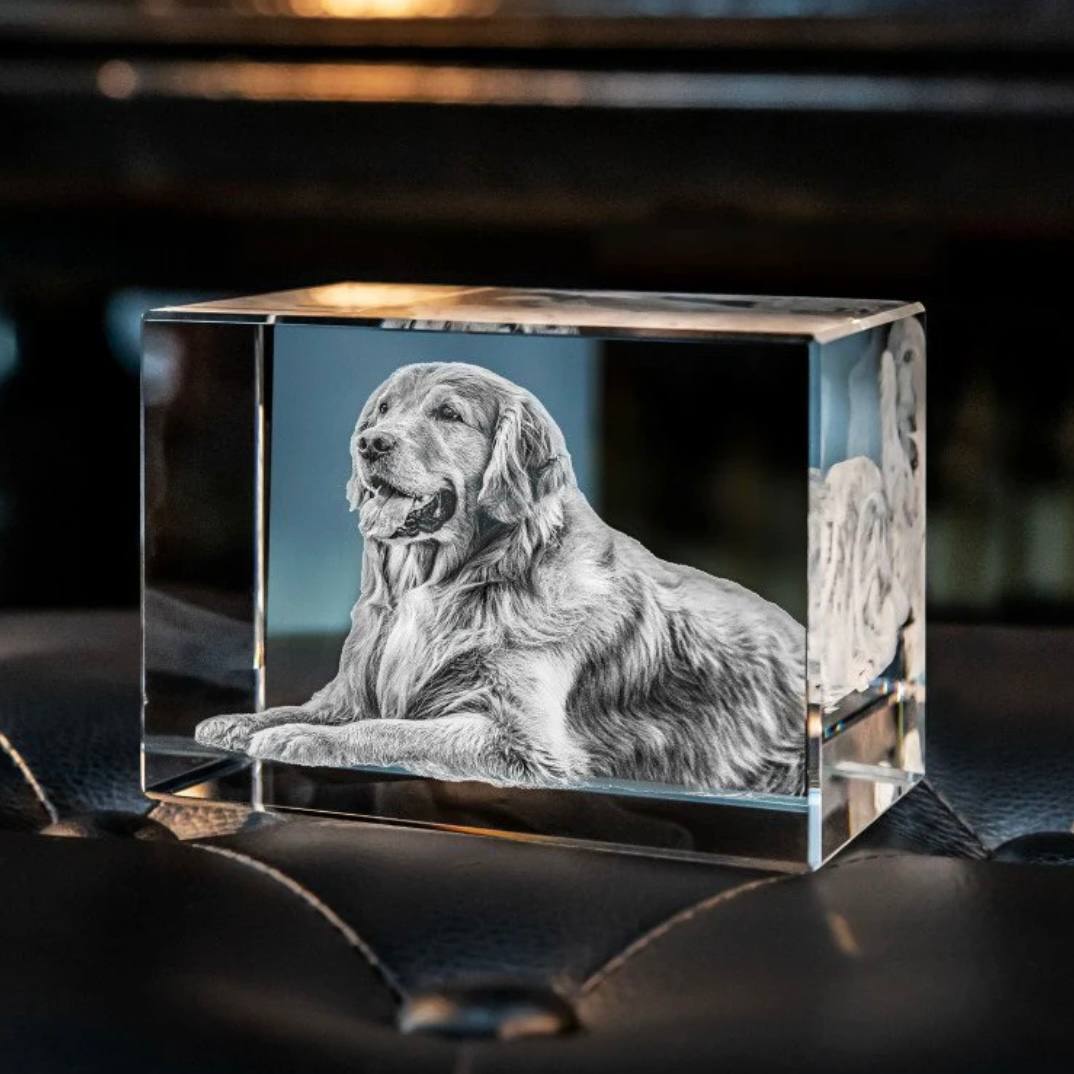 Customizable Crystal Picture Frame for Pet Memorial