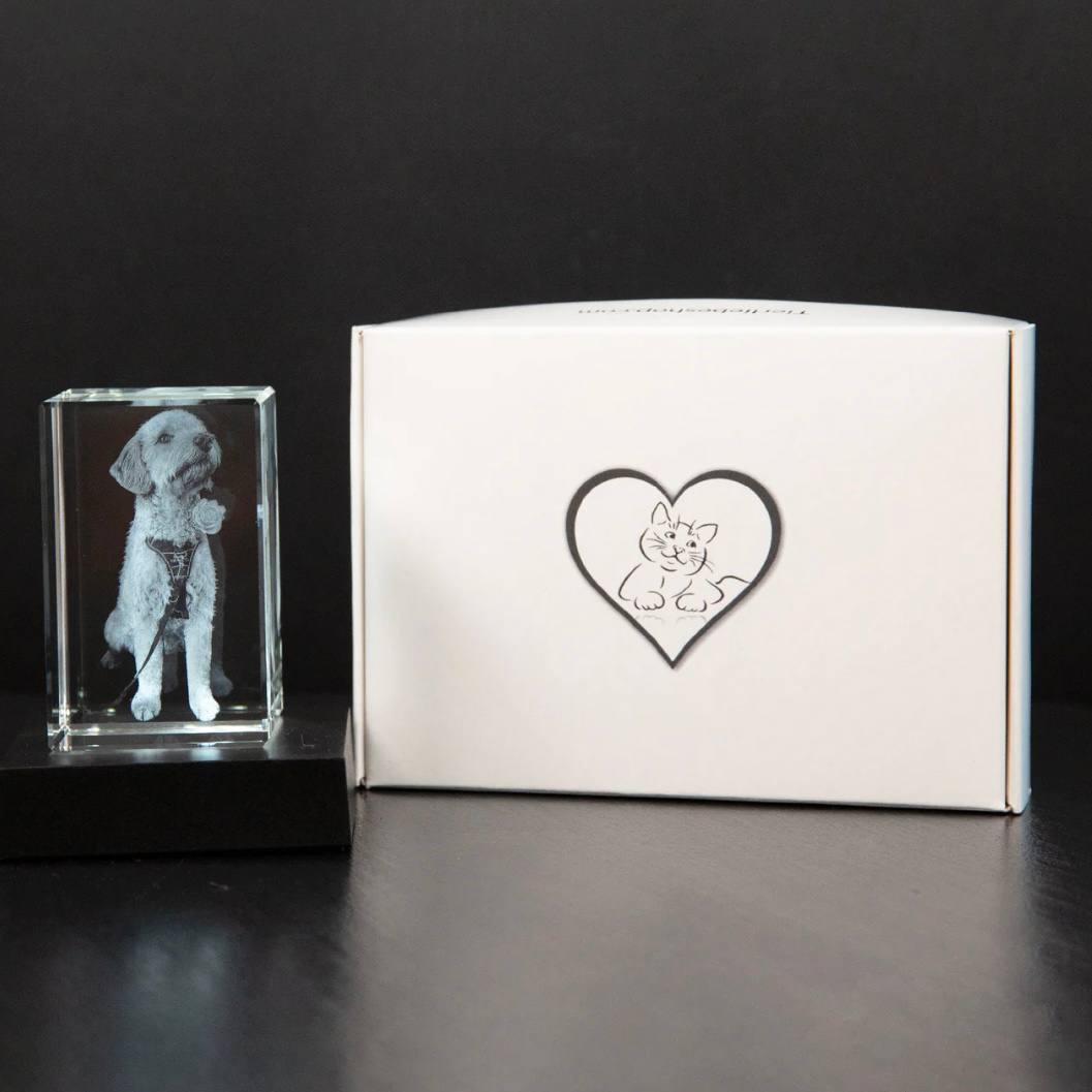 Customizable Crystal Picture Frame for Pet Memorial