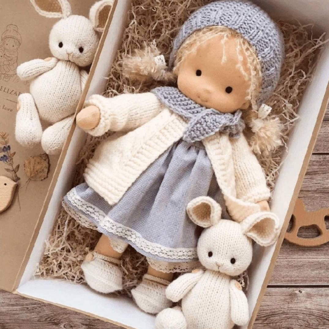 Natural Cotton Artisan Doll, Gentle Play Toy