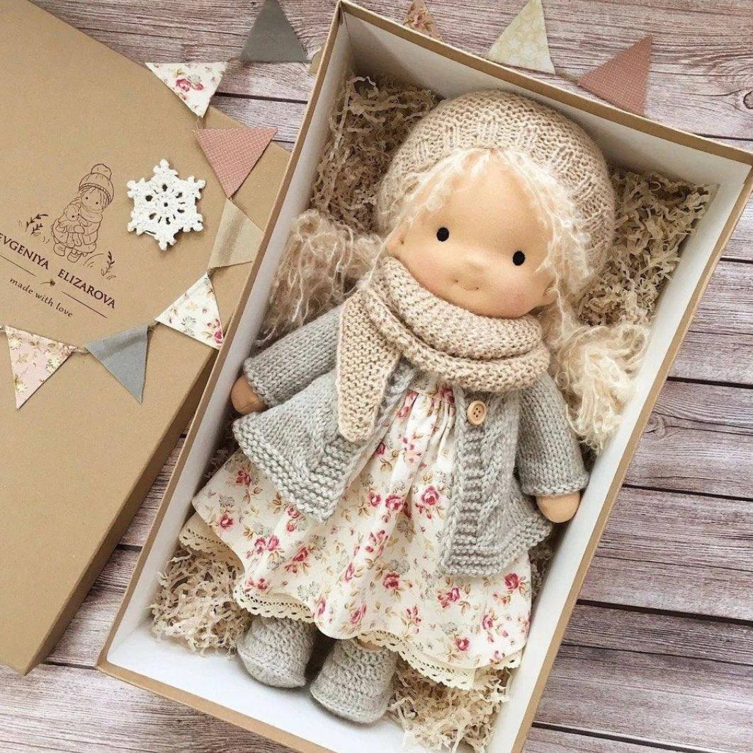 Natural Cotton Artisan Doll, Gentle Play Toy