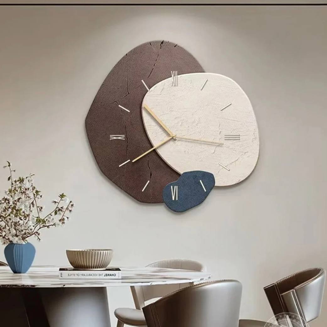 Rustic Wooden Wall Clock with Warm LED Glow
