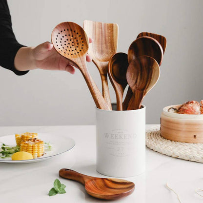 Rustic Wooden Kitchen Tool Set, Durable and Stylish