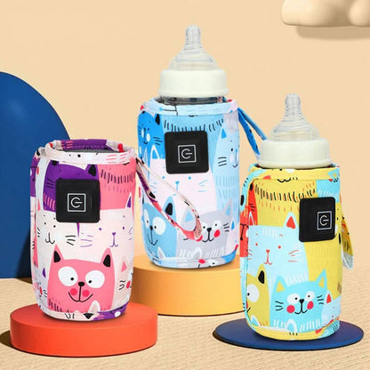 Compact Travel Baby Bottle Heater with Digital Display