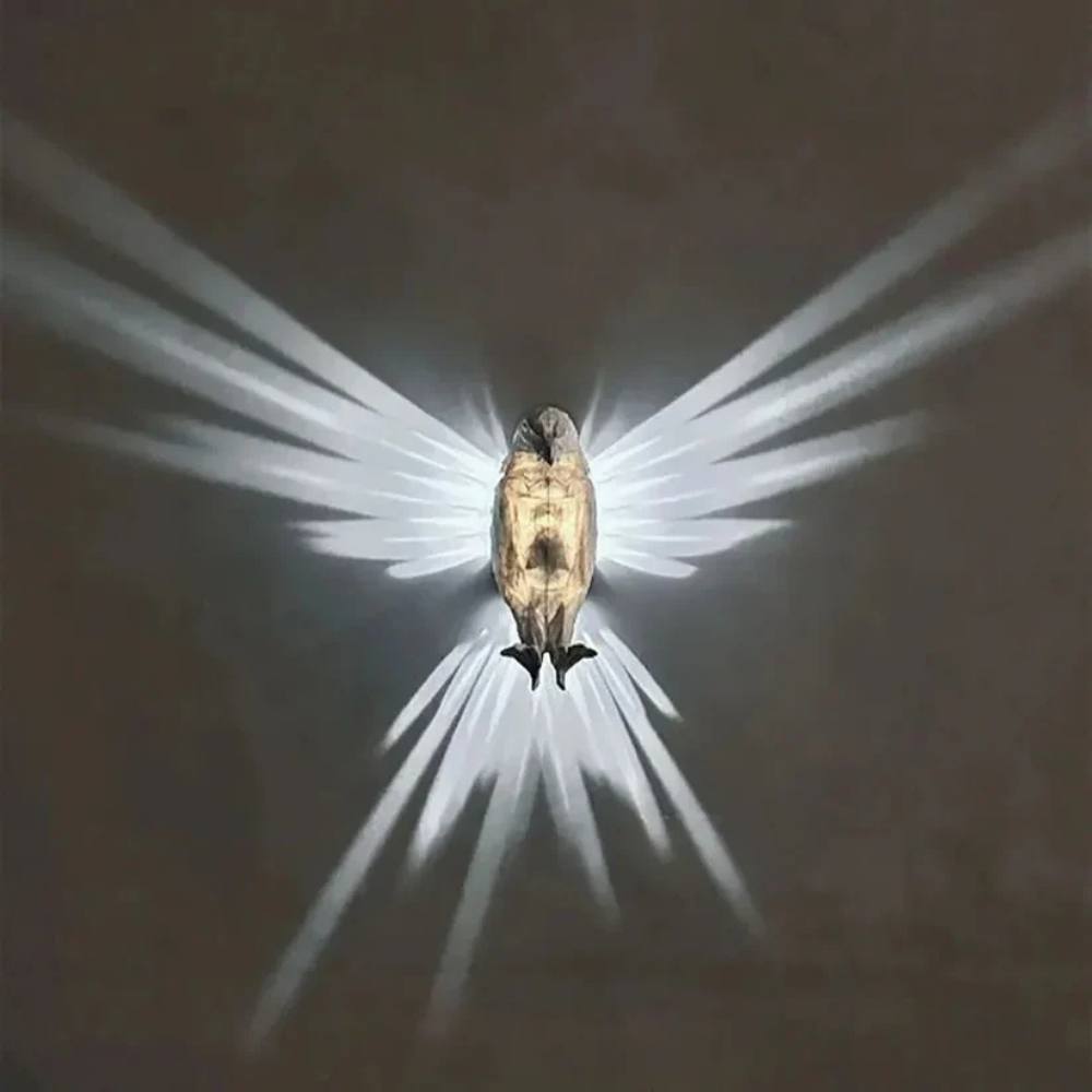 Colorful Bird LED Wall Light with 3D Wing Projection