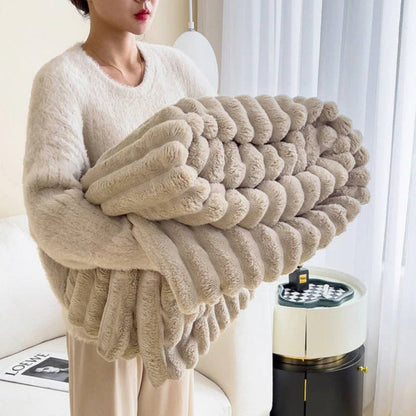 Plush Faux Fur Cozy Throw Blanket