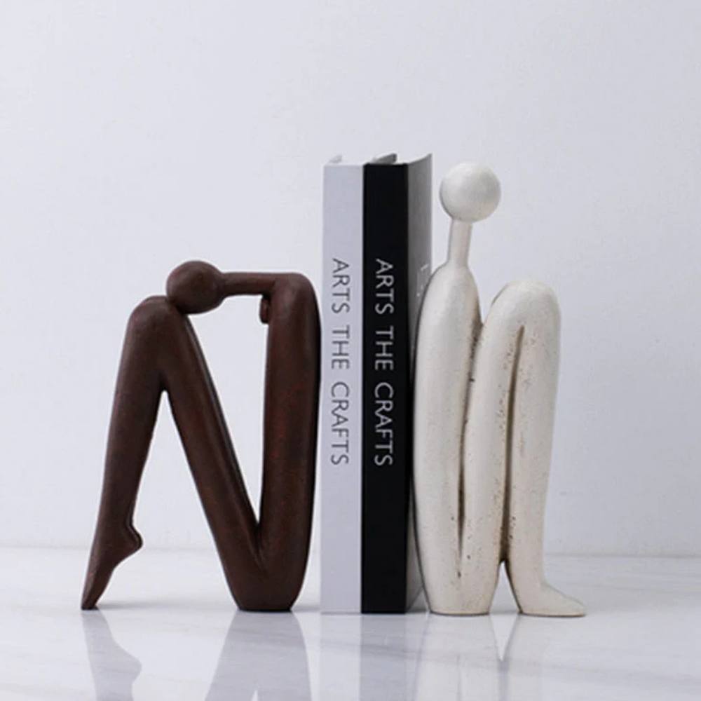 Decorative Polyresin Book Ends for Home Office Use - Ortekor