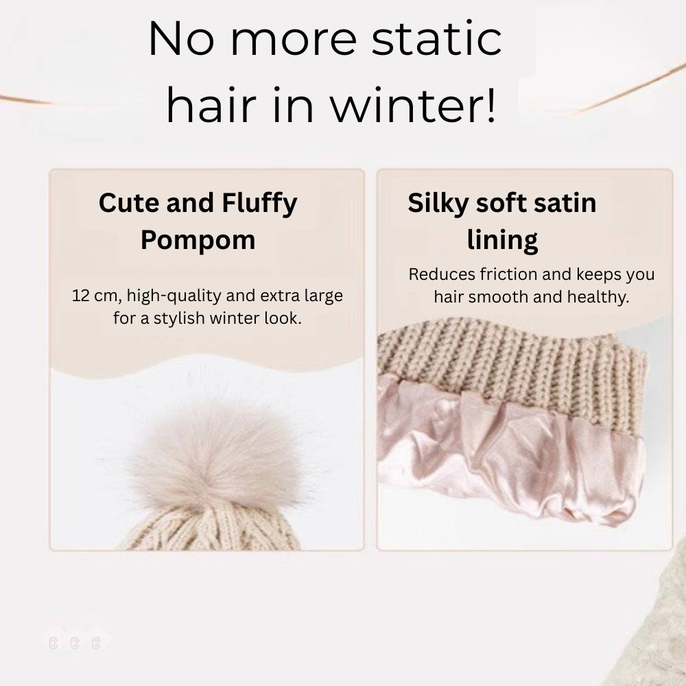 Soft Fuzzy Beanie for Frizz Control and Smooth Hair