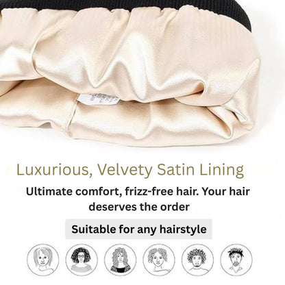Soft Fuzzy Beanie for Frizz Control and Smooth Hair