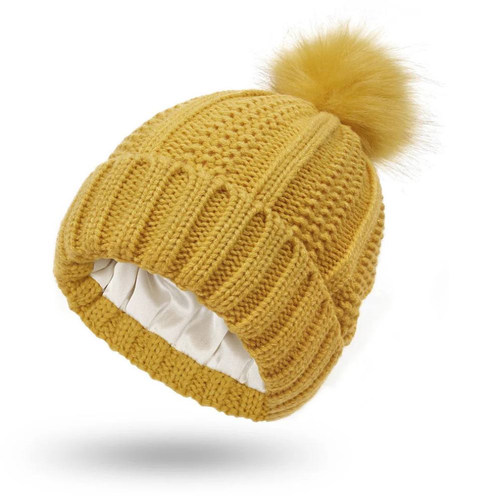 Soft Fuzzy Beanie for Frizz Control and Smooth Hair