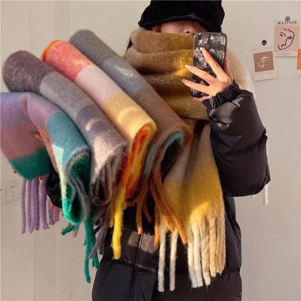 Luxurious Plush Multicolor Cashmere Scarf