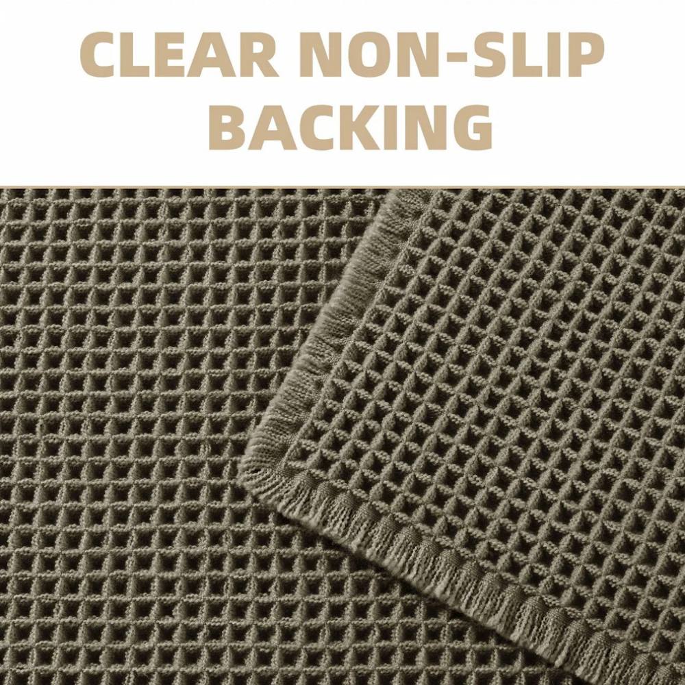 Soft Non Slip Bathroom Mat with Tassels, Washable Bath Rug