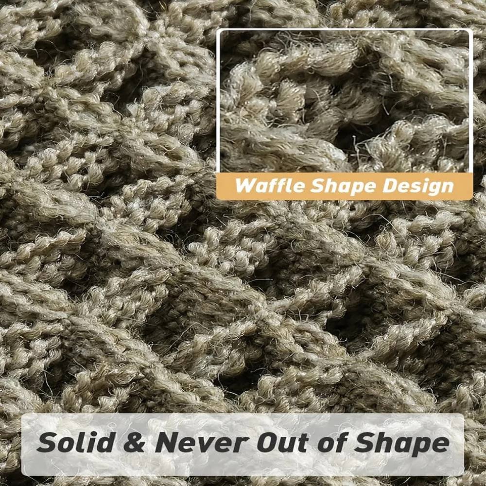 Soft Non Slip Bathroom Mat with Tassels, Washable Bath Rug