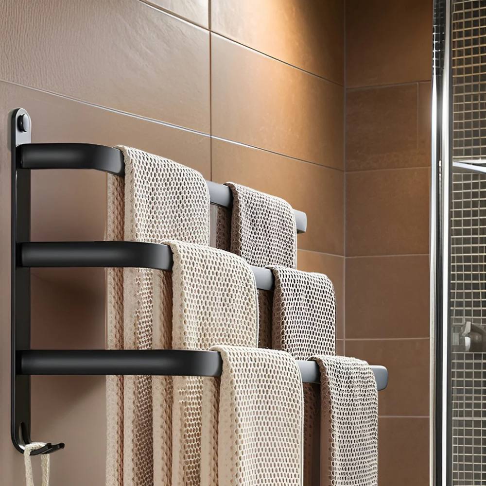 Compact 3-Tier Wall Mount Towel Holder