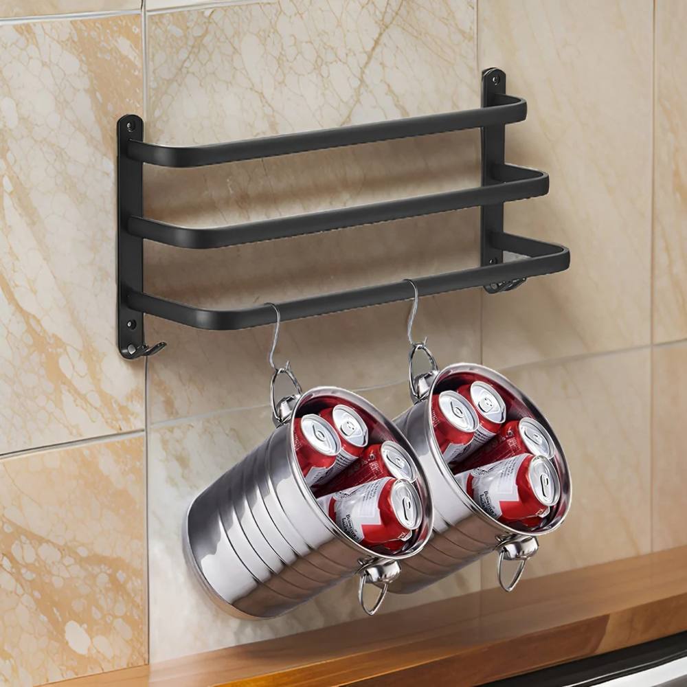 Compact 3-Tier Wall Mount Towel Holder