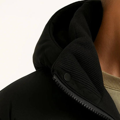 Warm Waterproof Men's Puffer Coat with Hood