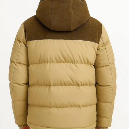 Warm Waterproof Men's Puffer Coat with Hood