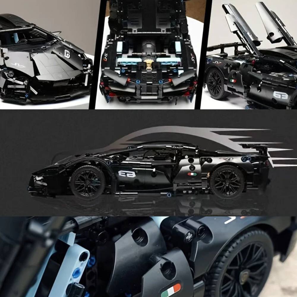 Large Detailed Car Building Kit for Adults, 1288 Pieces