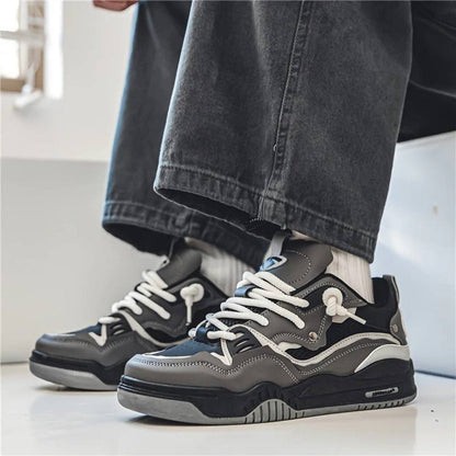 Men's Bold Sneakers, Thick Sole Athletic Casual Shoes