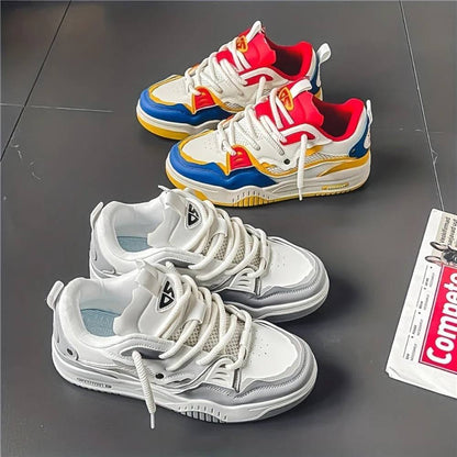 Men's Bold Sneakers, Thick Sole Athletic Casual Shoes