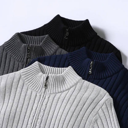 Men's Classic Zip Sweater, Slim Fit Knit Cardigan