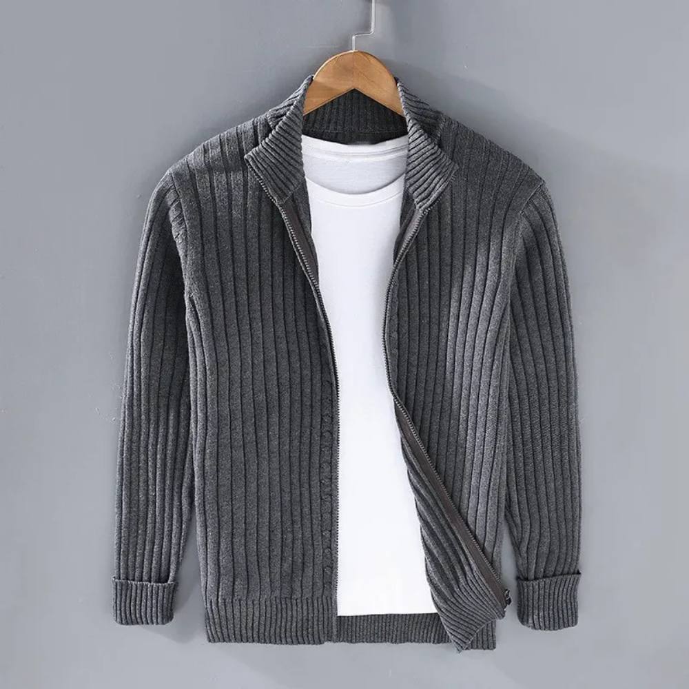 Men's Classic Zip Sweater, Slim Fit Knit Cardigan