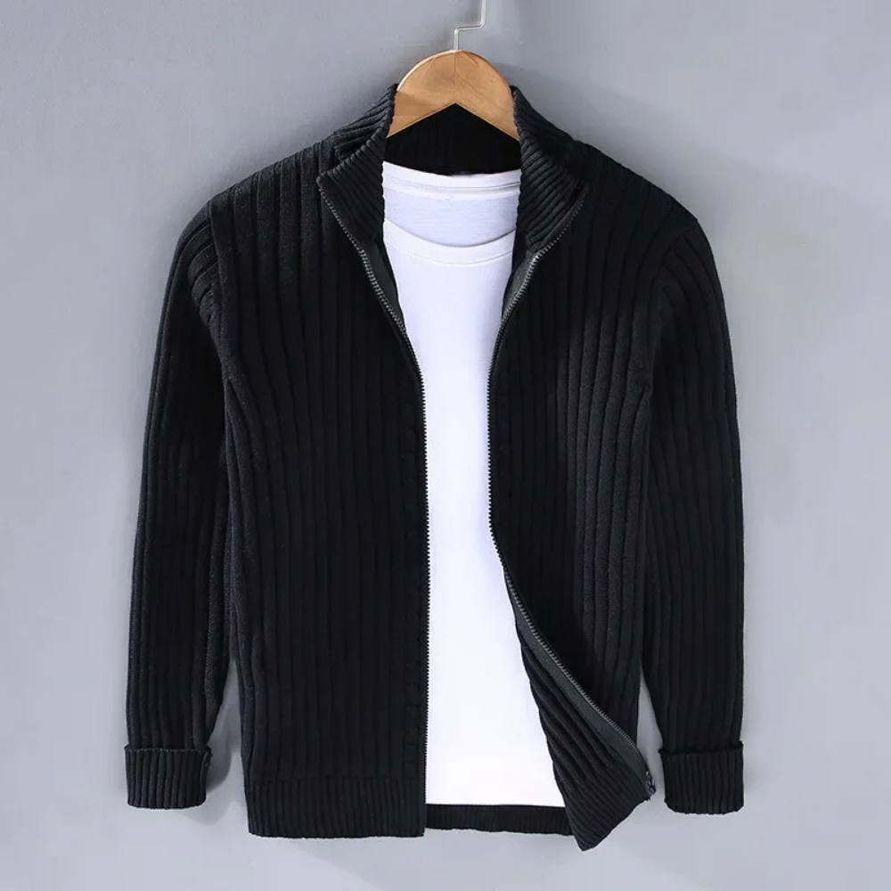 Men's Classic Zip Sweater, Slim Fit Knit Cardigan