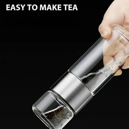 Clear Travel Thermal Water Bottle with Infuser