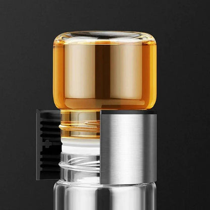 Clear Travel Thermal Water Bottle with Infuser