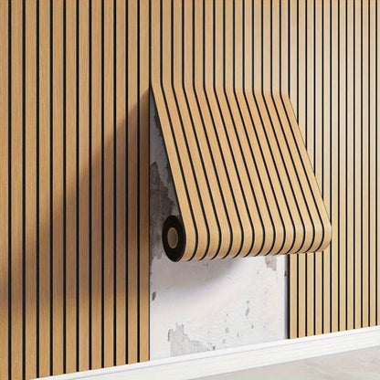 Peel and Stick Wooden Wall Panels with 3D Texture