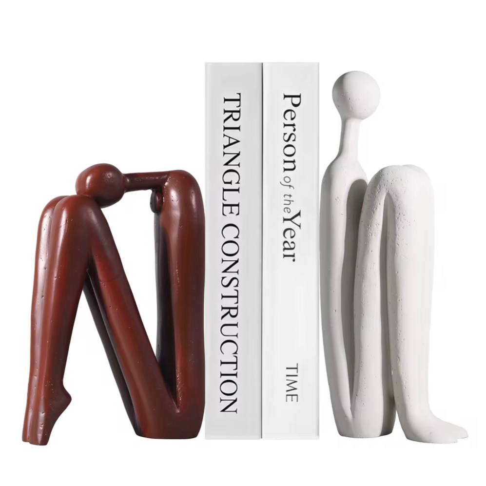 Decorative Polyresin Book Ends for Home Office Use