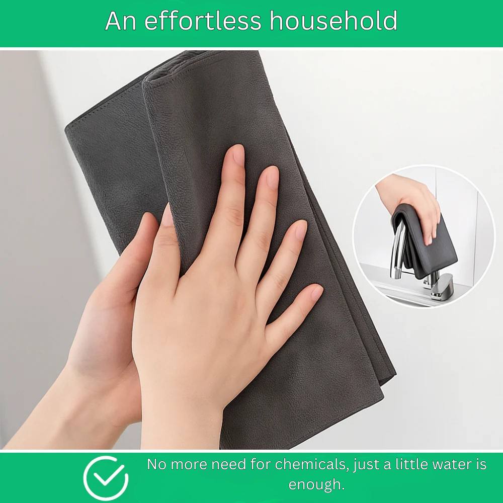 Soft Microfiber Cleaning Cloth, Streak Free and Water Spot Resistant