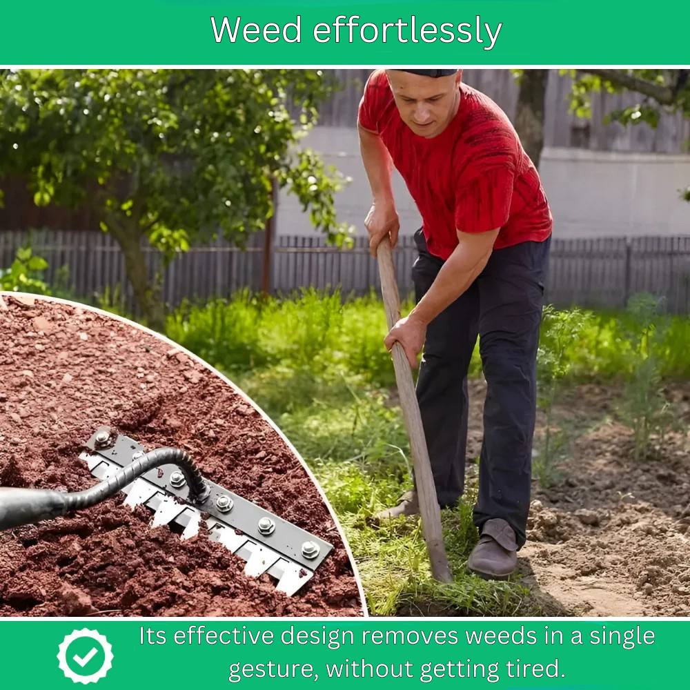 Heavy Duty Garden Rake for Weed Removal