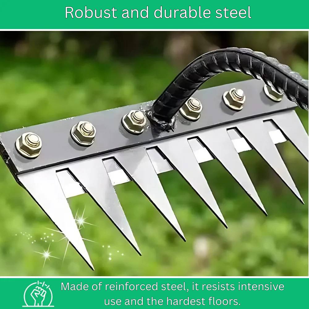 Heavy Duty Garden Rake for Weed Removal