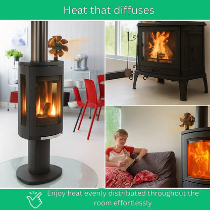 Quiet Wood Stove Fan for Better Heat Distribution