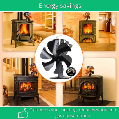 Quiet Wood Stove Fan for Better Heat Distribution