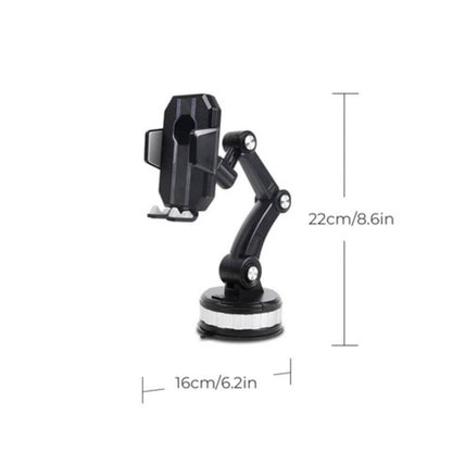 Easy Fit Car Phone Holder with Secure Grip and Adjustable Rotation