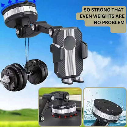 Easy Fit Car Phone Holder with Secure Grip and Adjustable Rotation