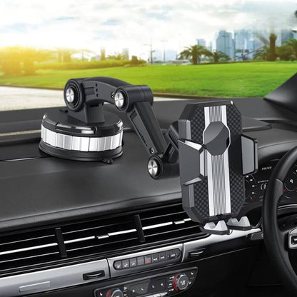 Easy Fit Car Phone Holder with Secure Grip and Adjustable Rotation