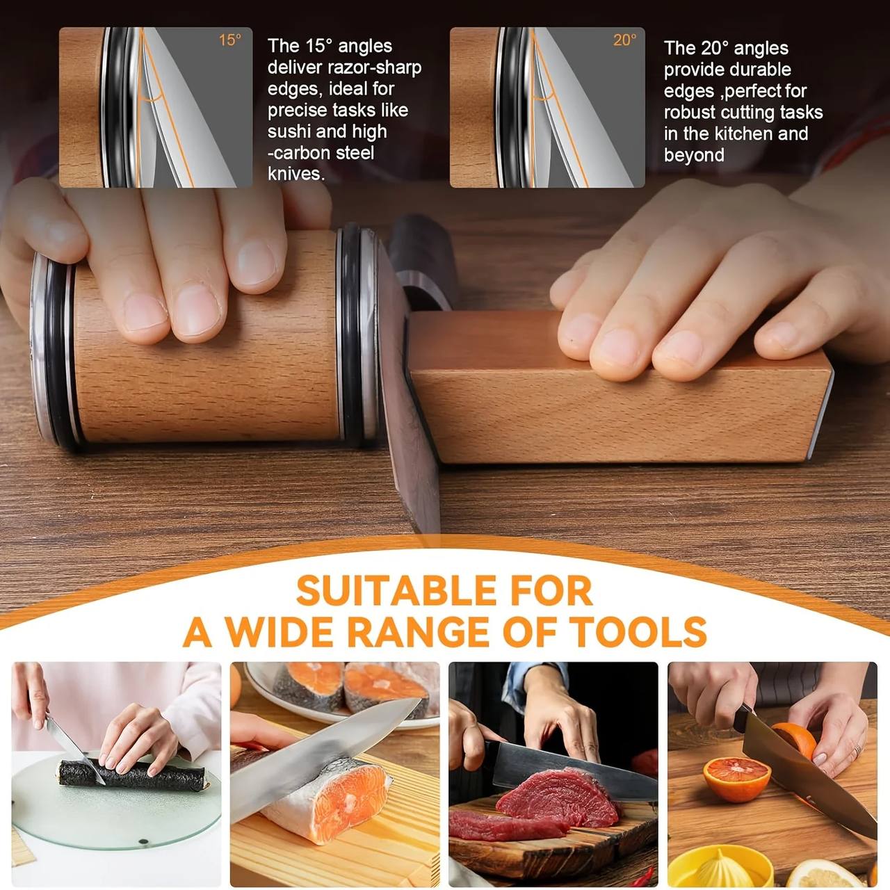 Premium Knife Sharpener Kit with Adjustable Angles