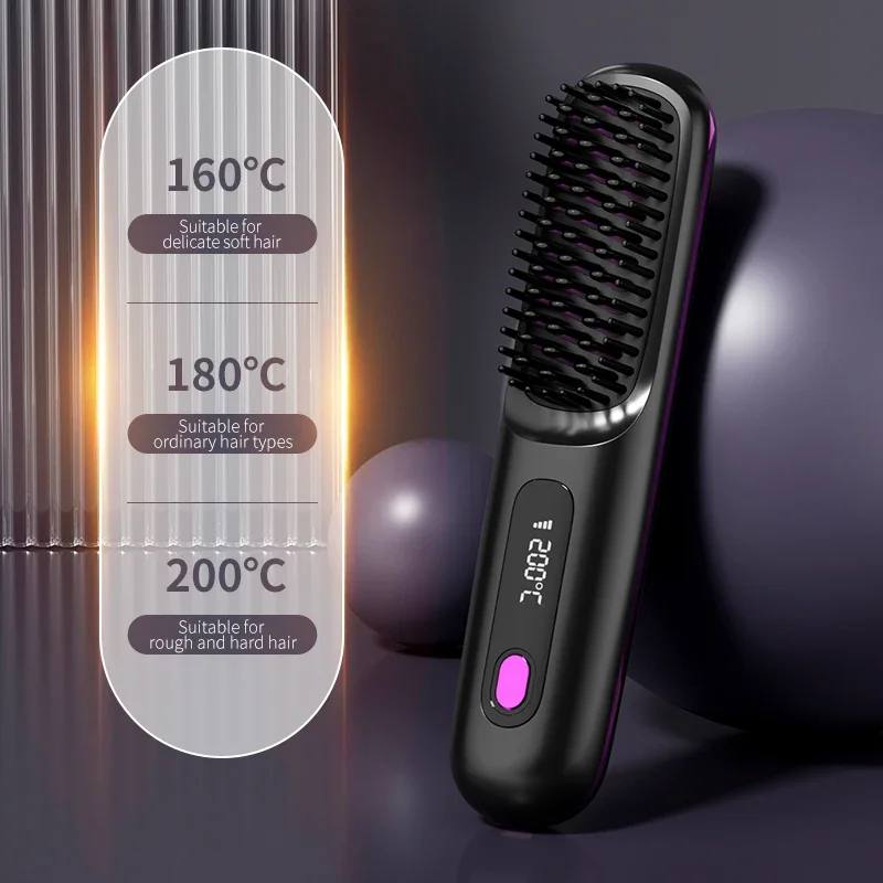 Portable Digital Hair Straightener with Adjustable Temperature