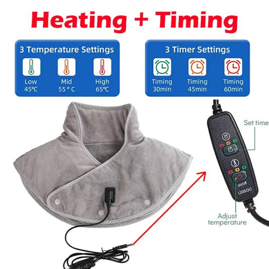 Warm Therapeutic Neck Wrap with Adjustable Heat Settings - Ortekor