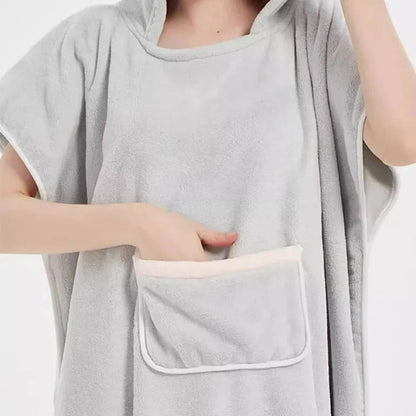 Plush Cozy Hooded Bathrobe for Women