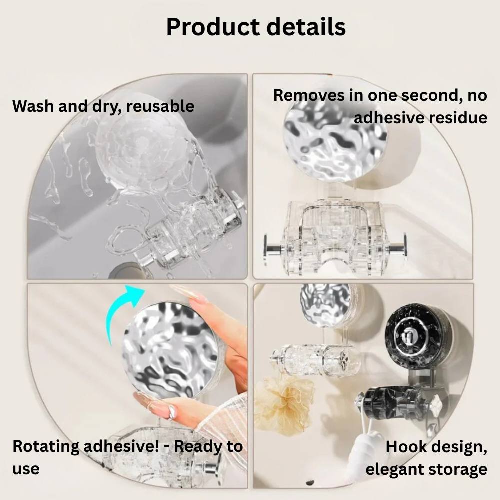 Flexible Shower Head Bracket with Strong Suction Cup