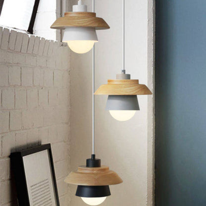 Rustic Wood Drop Ceiling Light