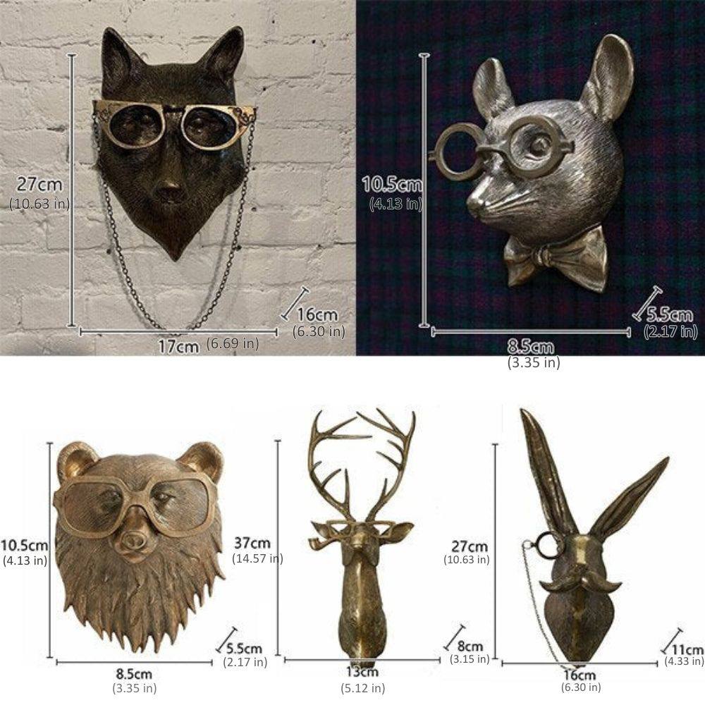 Wildlife 3D Animal Head Wall Decor for Home