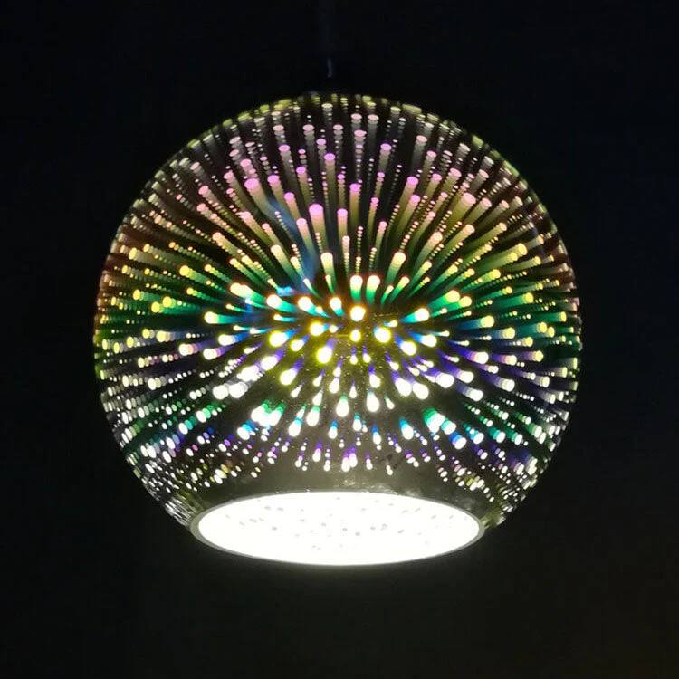 Colorful Hanging Glass Ball Pendant Light