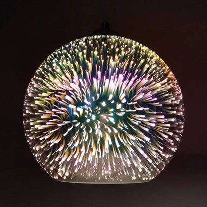 Colorful Hanging Glass Ball Pendant Light