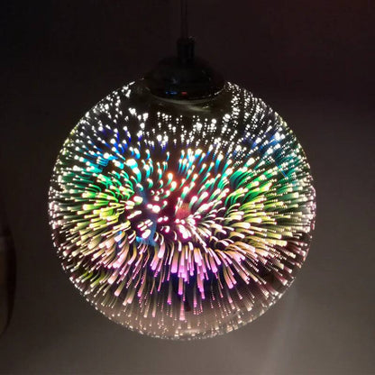 Colorful Hanging Glass Ball Pendant Light